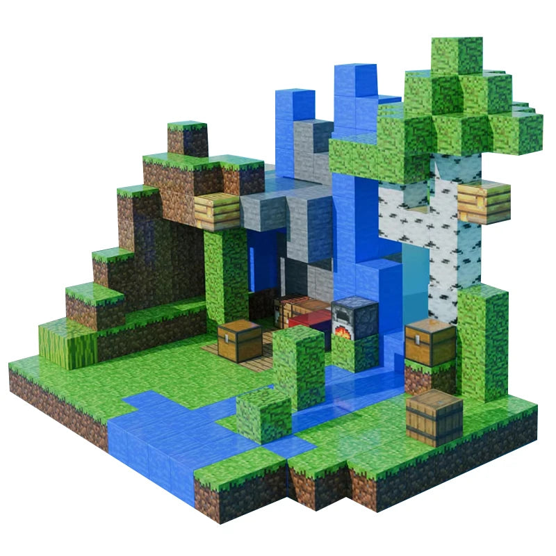 大人気マイクラ風 クラフトブロック知育にも最適な組み立ておもちゃ100ピース入り