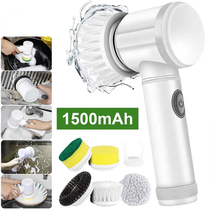RakurakuブラシPro™｜5in1多機能電動クリーナー｜USB充電式・キッチン＆バス用「掃除テクニック10選」